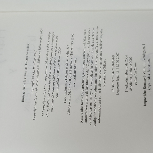 Spanish Edition Harry Potter and the Irder of the Phoenix book paper cover - Picture 5 of 5